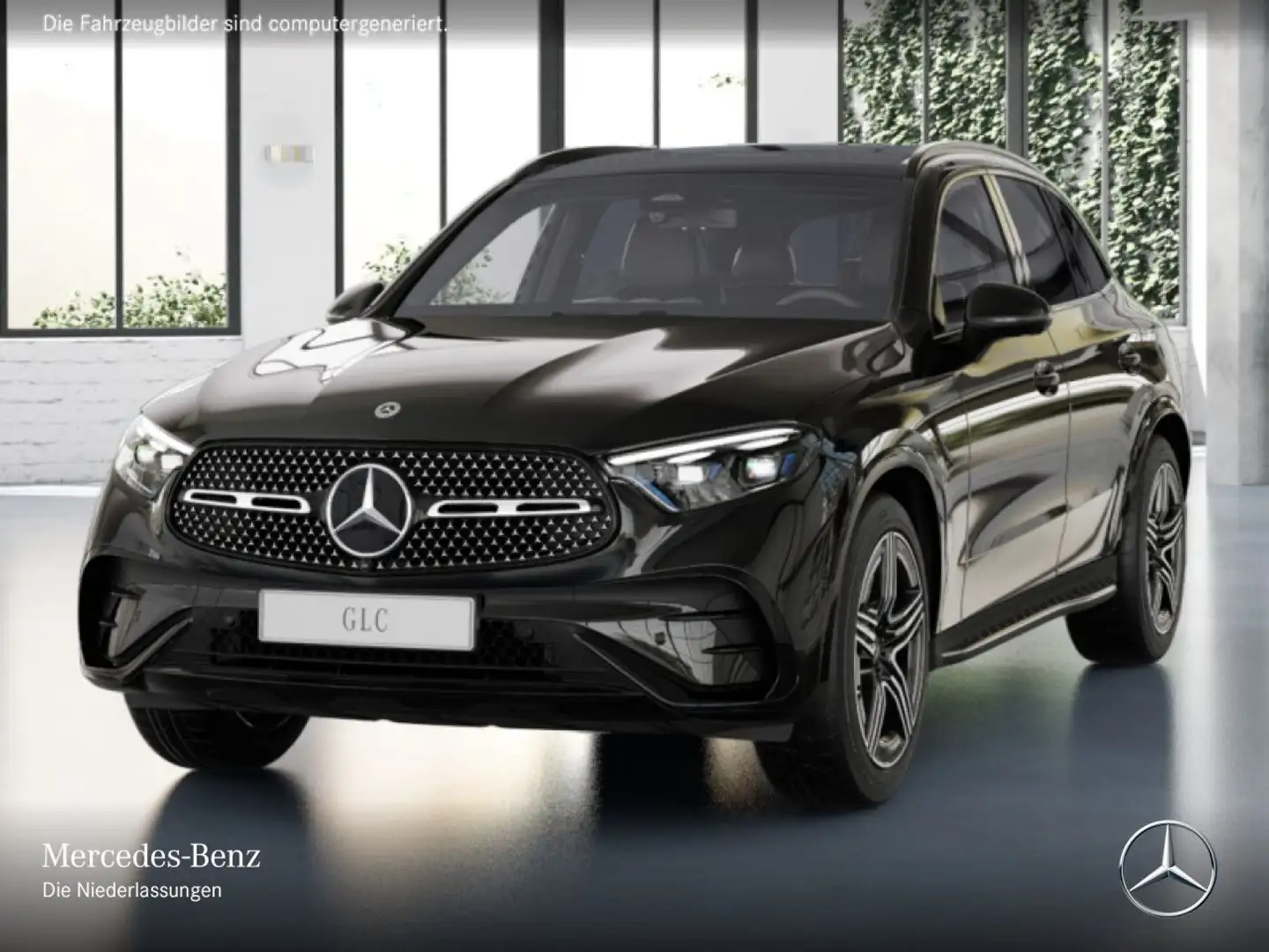 Mercedes-Benz GLC 220 d 4M AMG+NIGHT+PANO+360+AHK+TOTW+KEYLESS Schwarz - 2