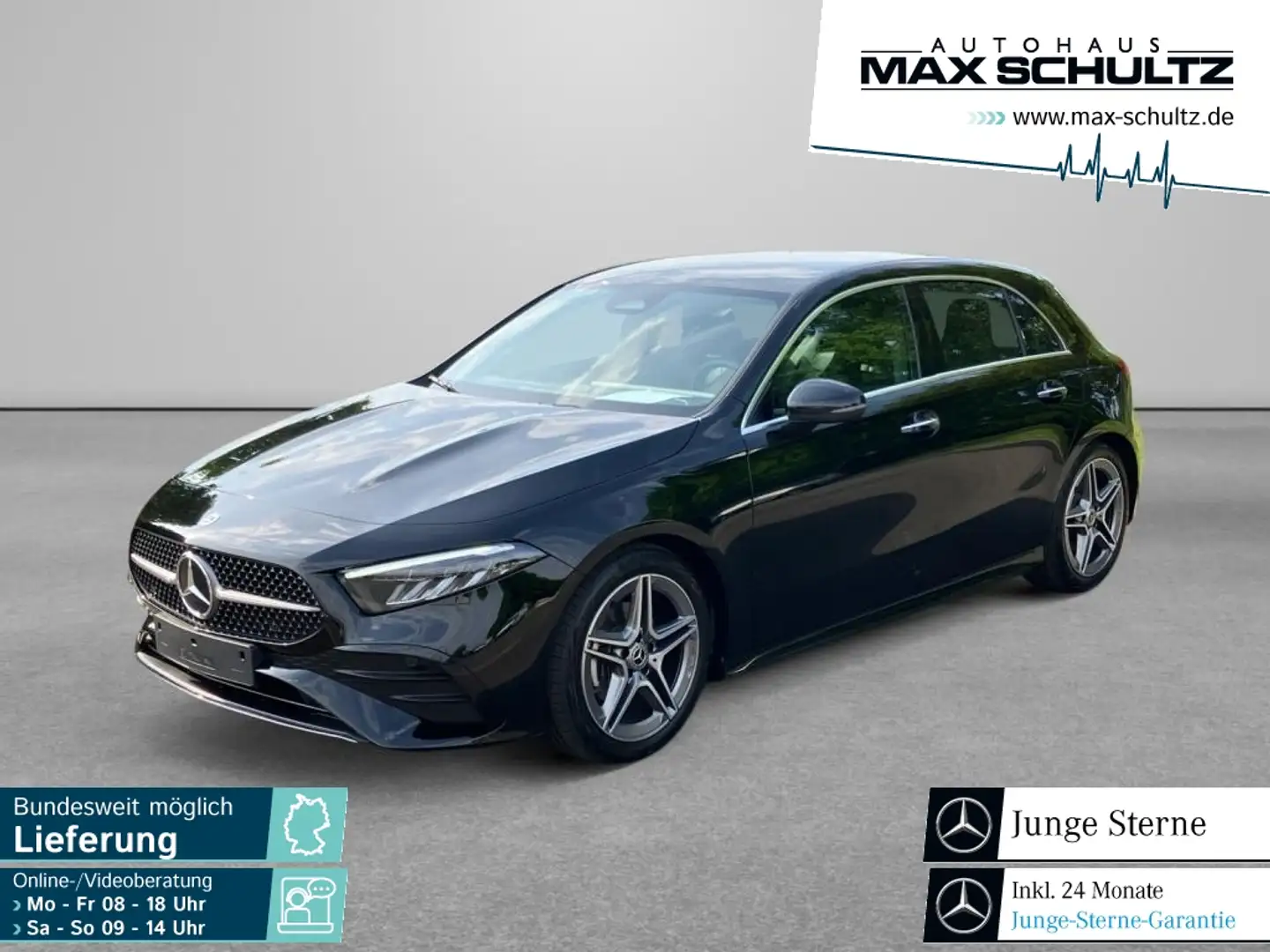 Mercedes-Benz A 200 Kompaktlimousine AMG*LED*SpurH*PDC*RFK*AHK Noir - 1