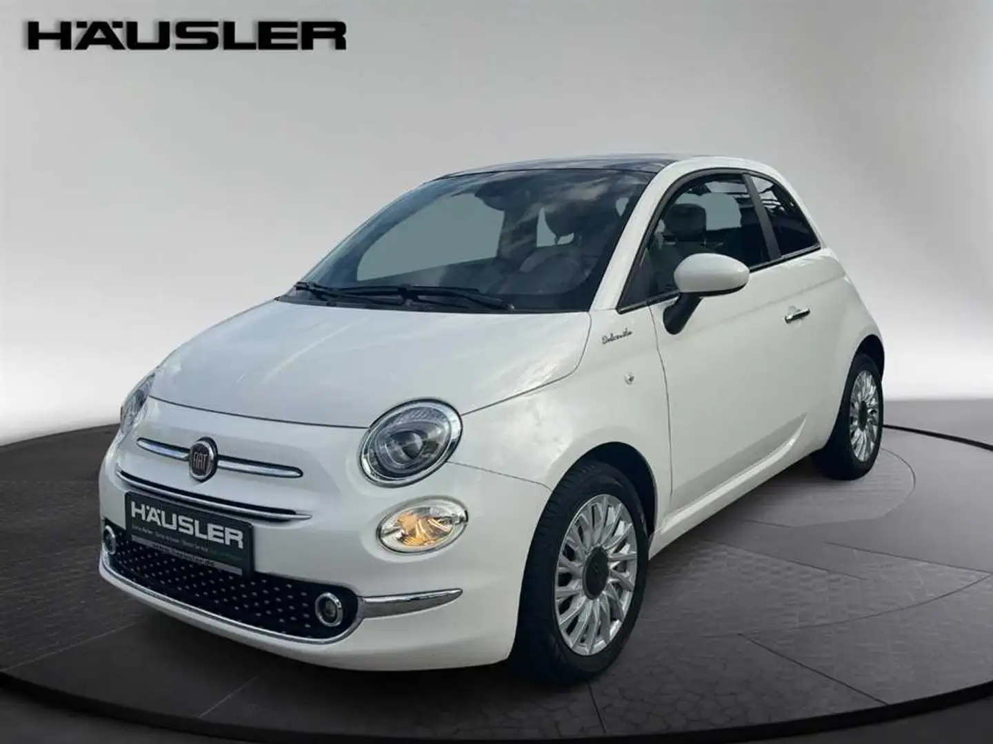 Fiat 500 1.0 Hybrid Dolcevita, Glasdach, U-Connect, PDC, Be Weiß - 1