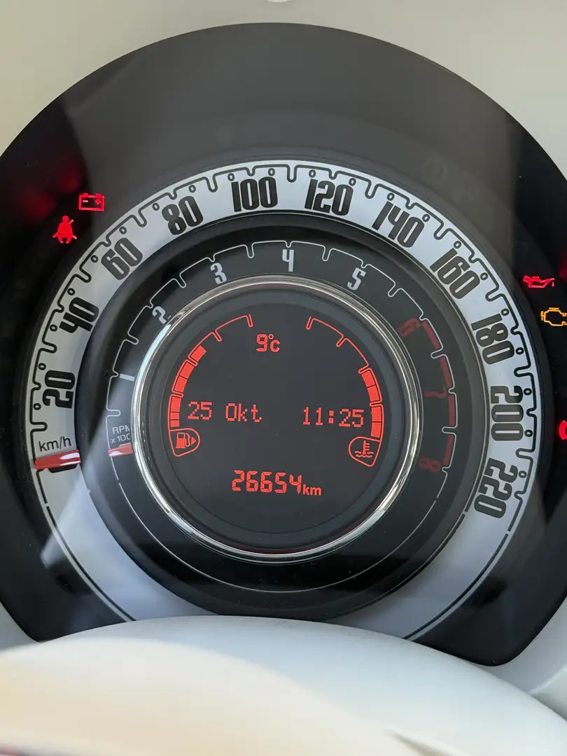 Fiat 500C Fiat 500C Cabrio Lounge Tempo*1.Hand*Klimaauto Roşu - 1