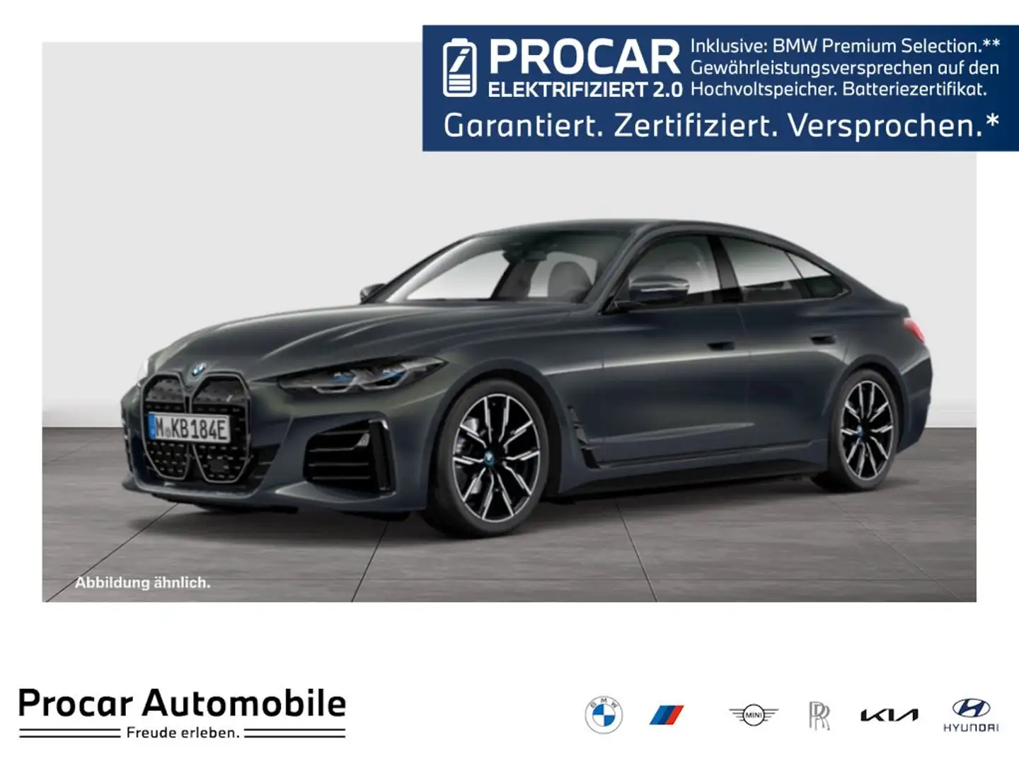 BMW i4 eDrive40 M-Sport Aut Nav Laser h&k Drive+Park Grijs - 1