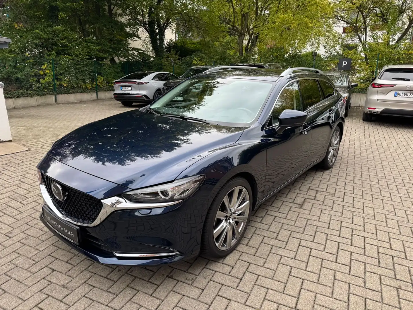 Mazda 6 Kombi 165 AT FWD Exclusive-Line Leder Blauw - 1