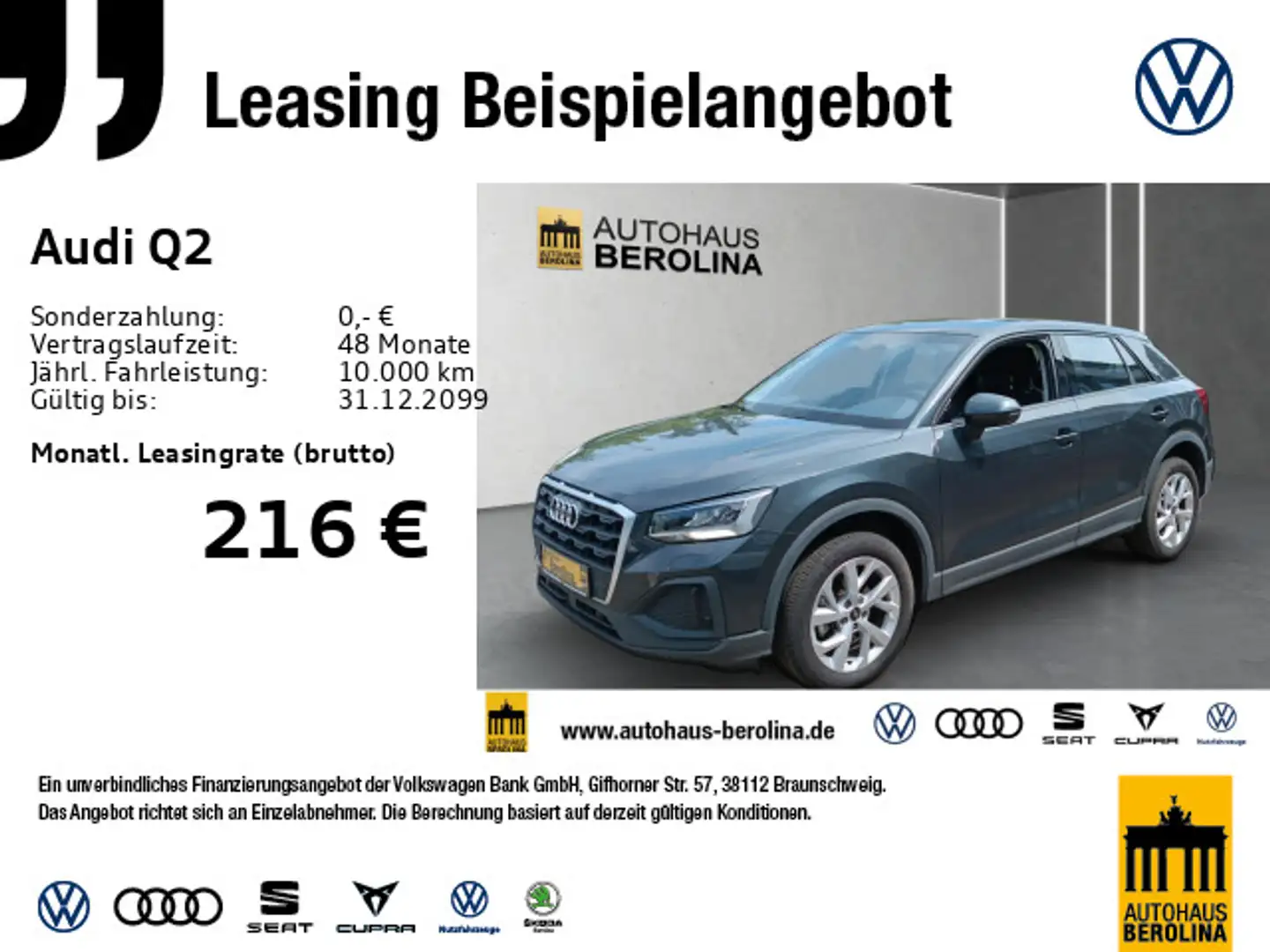 Audi Q2 30 TFSI *GRA*SHZ*LED*Virt.C*PDC*KLIMA* Grau - 1