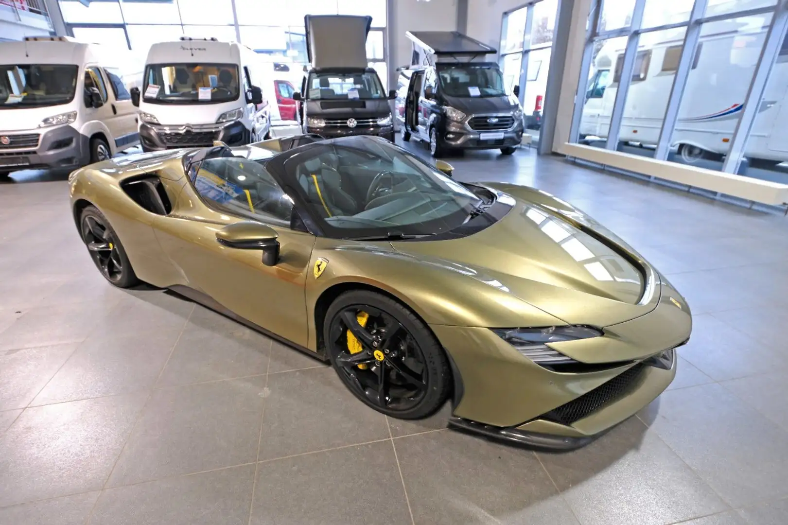 Ferrari SF90 Spider FULL Carbon/Sonderlack./WIE NEU Verde - 1