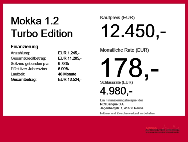 Opel Mokka 1.2 Turbo Edition LED+SHZ+Fernlichtass.+LM — photo 6