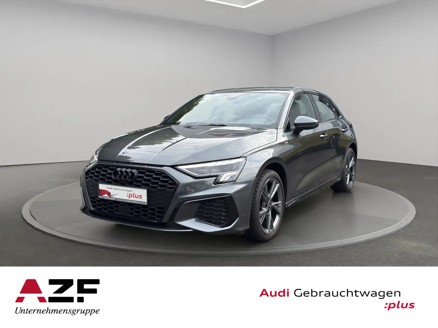Audi A3 35 TDI S line AHK+NAVI+LED+ACC+KAME Grijs - 1