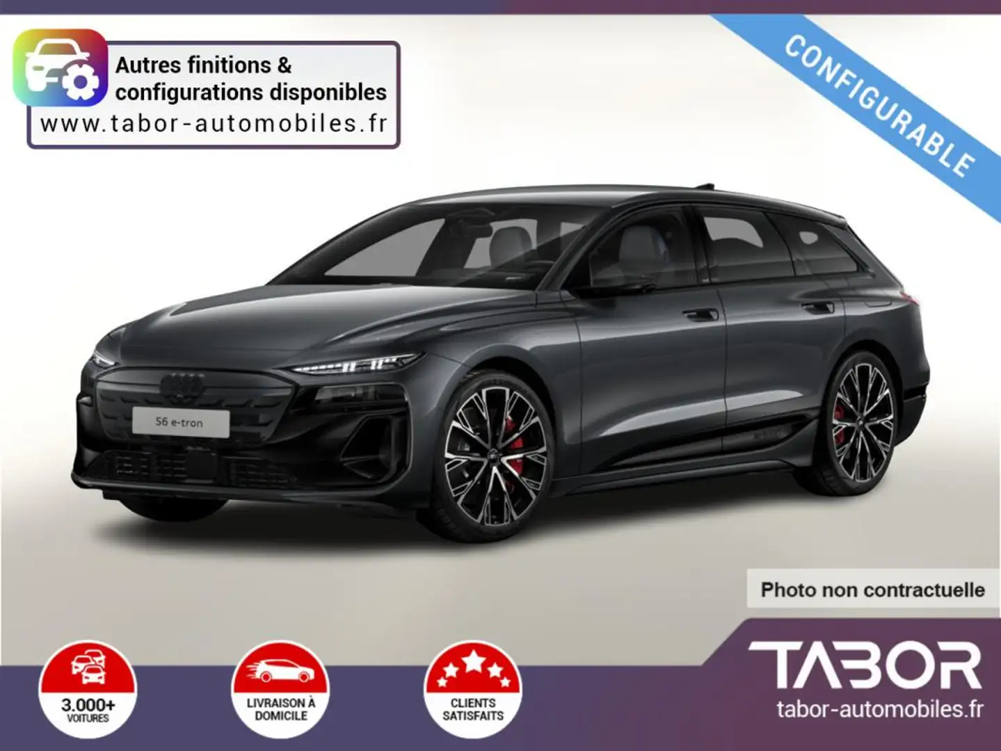 Audi S6 Avant e-tron LED GPS 360°Cam radars+ Gris - 1