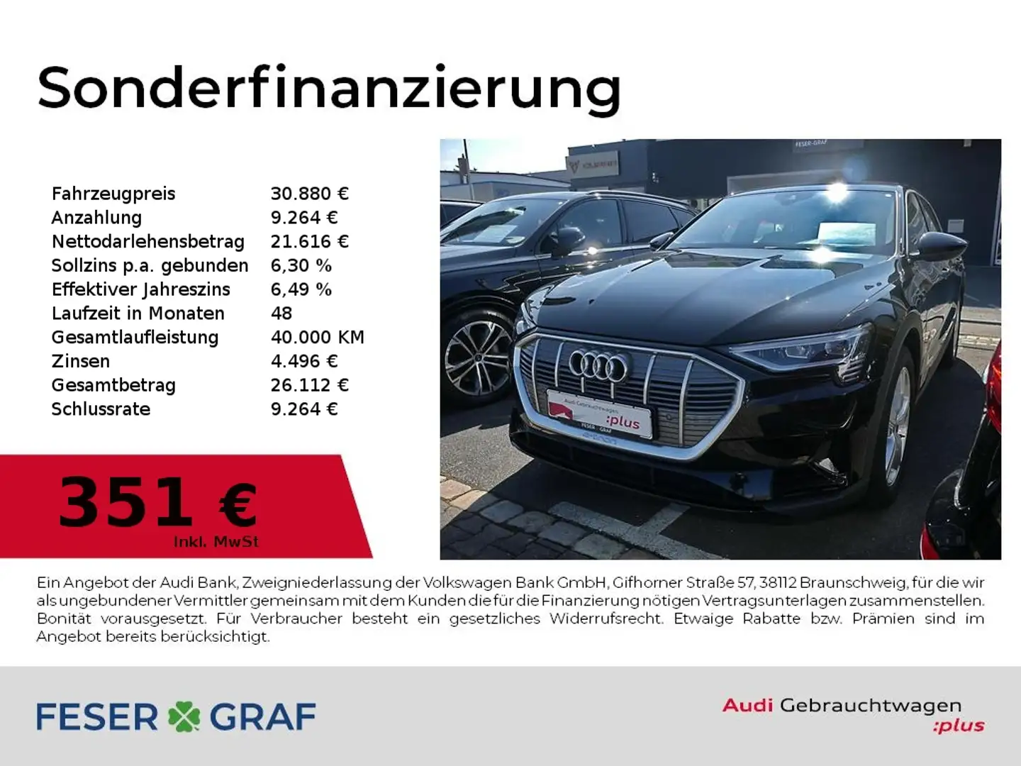 Audi e-tron 55 Navi,LED,Kamera,Sitzhzg Negro - 1