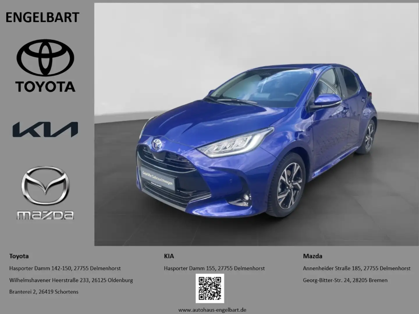 Toyota Yaris 1.5 Hybrid Team D Safety Paket Allwetterreifen Blau - 1