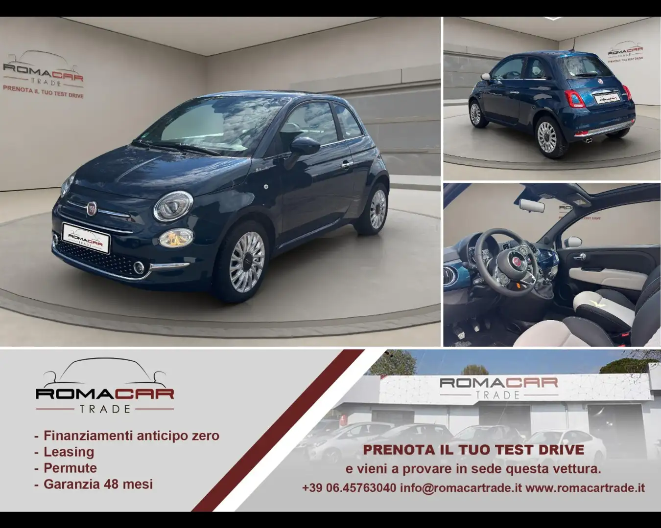 Fiat 500 (2015-2024) - 500 1.0 Hybrid Dolcevita Blau - 1
