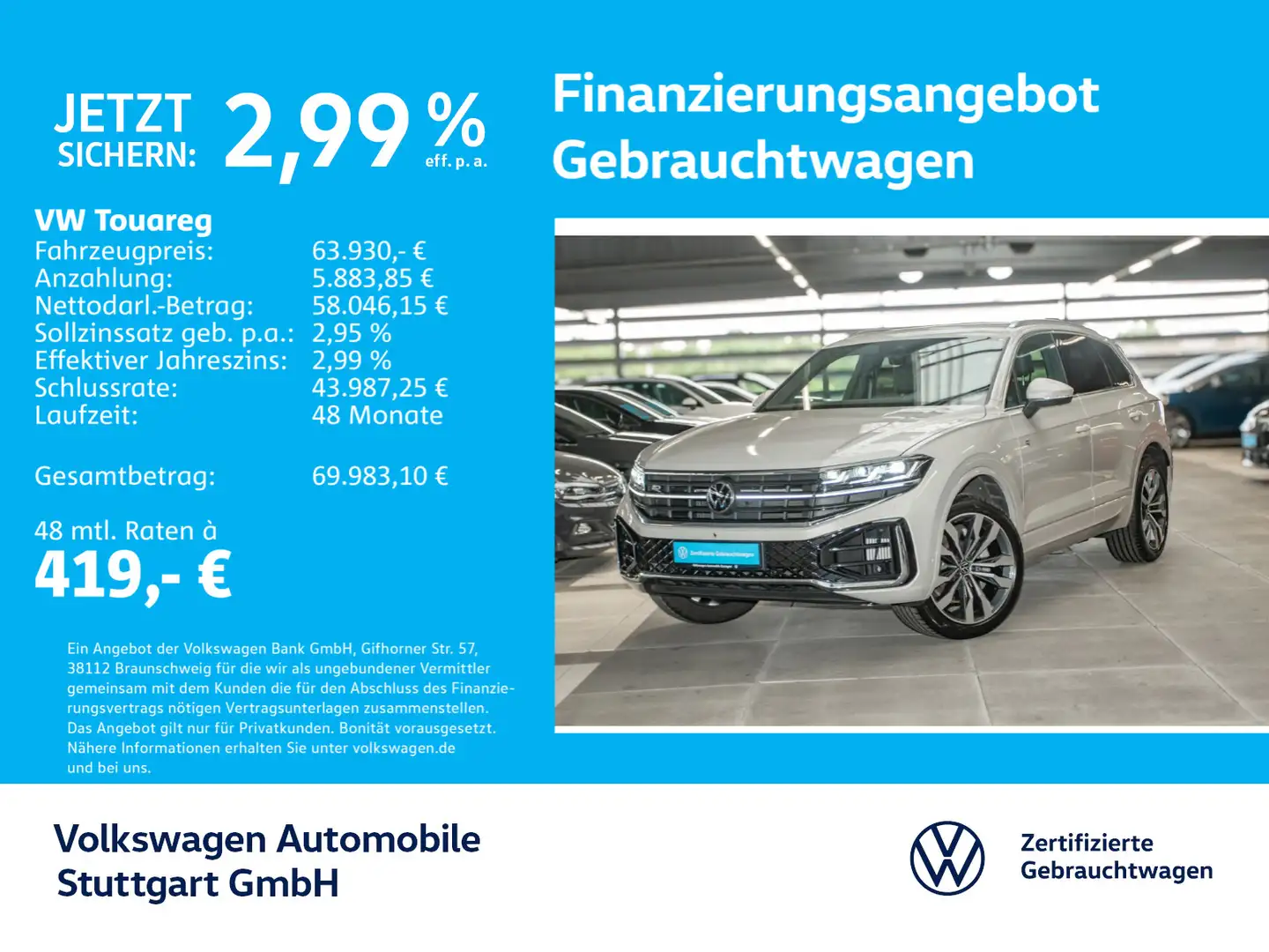 Volkswagen Touareg R-Line 3.0 TSI V6 Navi AHK Kamera Beige - 1