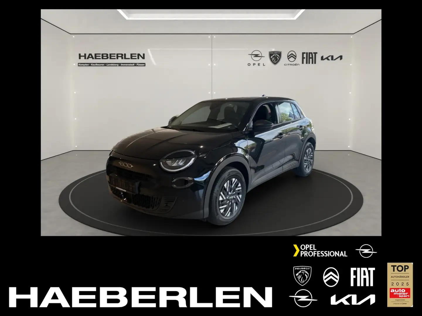 Fiat 600 1.2 Matrix+LED+SHZ+Winterp.+LM+PDC+SoundSys Schwarz - 1