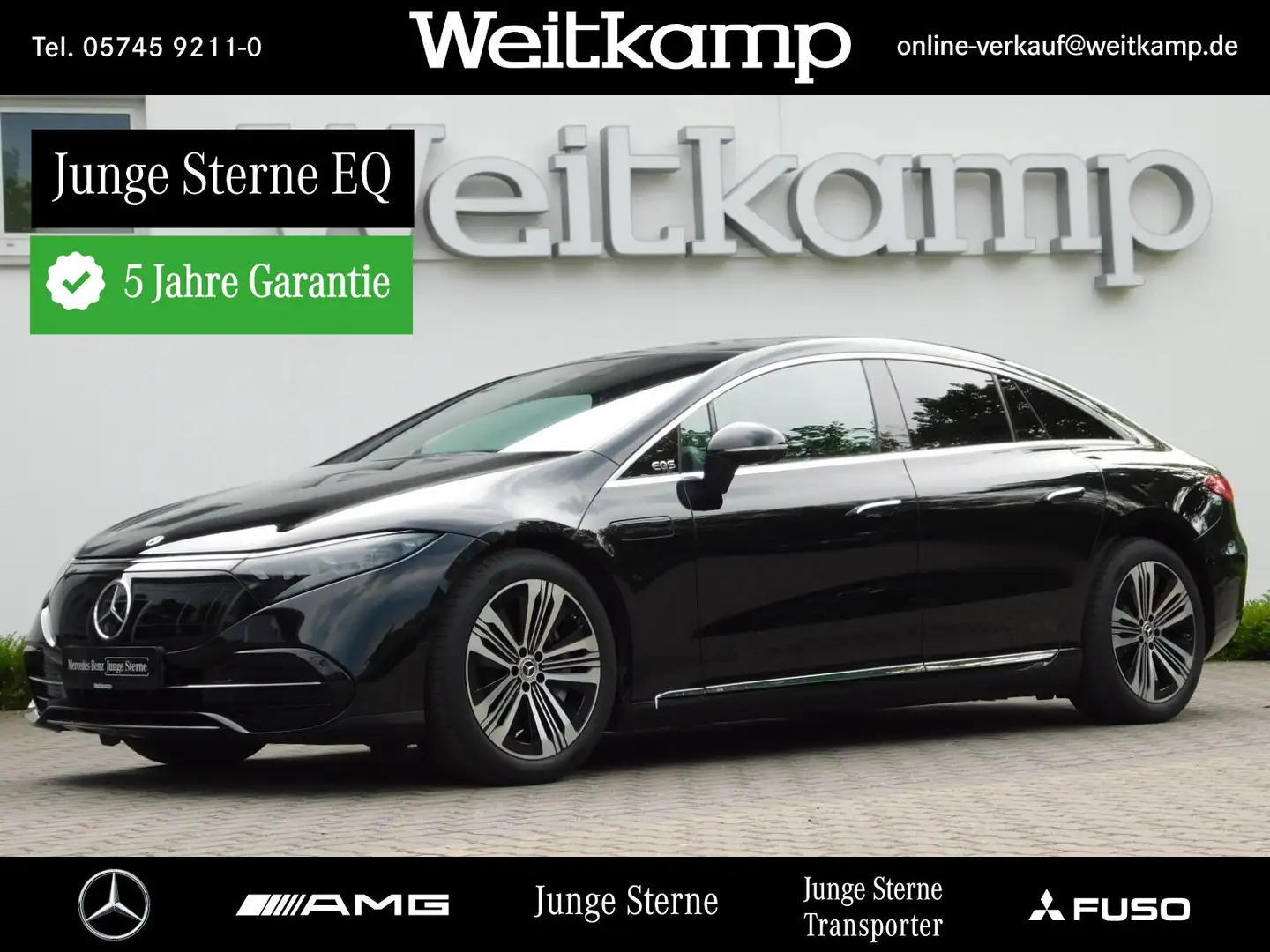 Mercedes-Benz EQS EQS 350 Hinterachsl.+360°+DIGITAL-Light+Keyless Schwarz - 1
