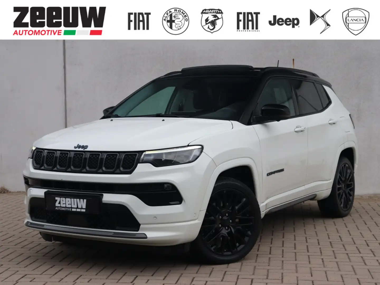 Jeep Compass 4xe 240 PK Hybrid S | Leder | Navi | Winter | Came Weiß - 1