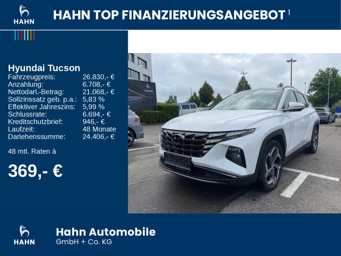 Hyundai TUCSON 1.6 T-GDI Prime Hybrid 4WD Automatik Pano Wit - 2