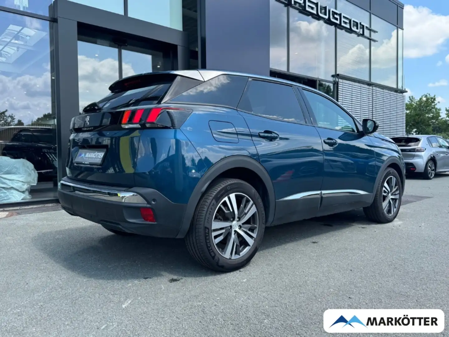Peugeot 3008 1.2 Allure Pack PureTech CAM/SHZ/PDC/APPLE Blau - 2