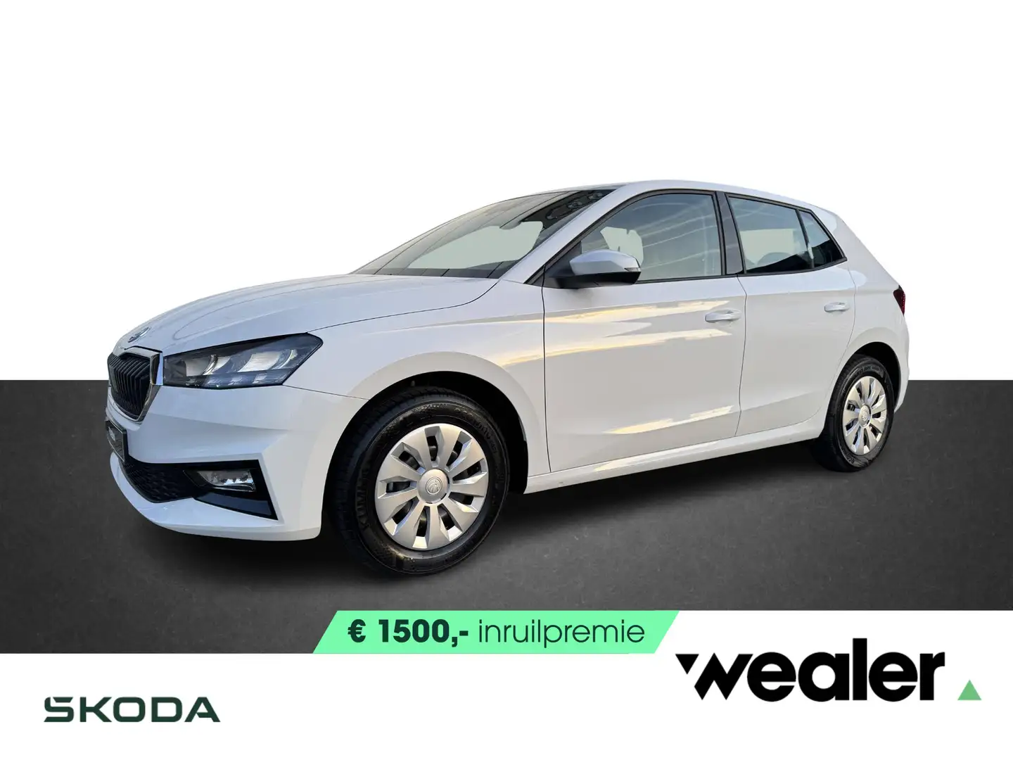 Skoda Fabia Essence 1.0 TSI 95 pk | Airconditioning | Parkeers Wit - 1