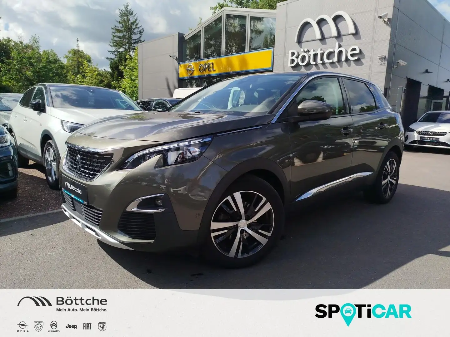 Peugeot 3008 Allure 1.6 Turbo AHK*NAVI*TEILLEDER Gris - 1