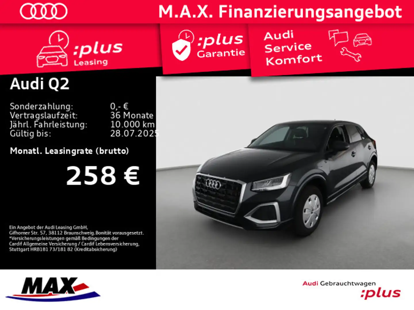 Audi Q2 35 TDI ADVANCED S TRONIC LED+AHK+APP+SITZHZG+ Gris - 1