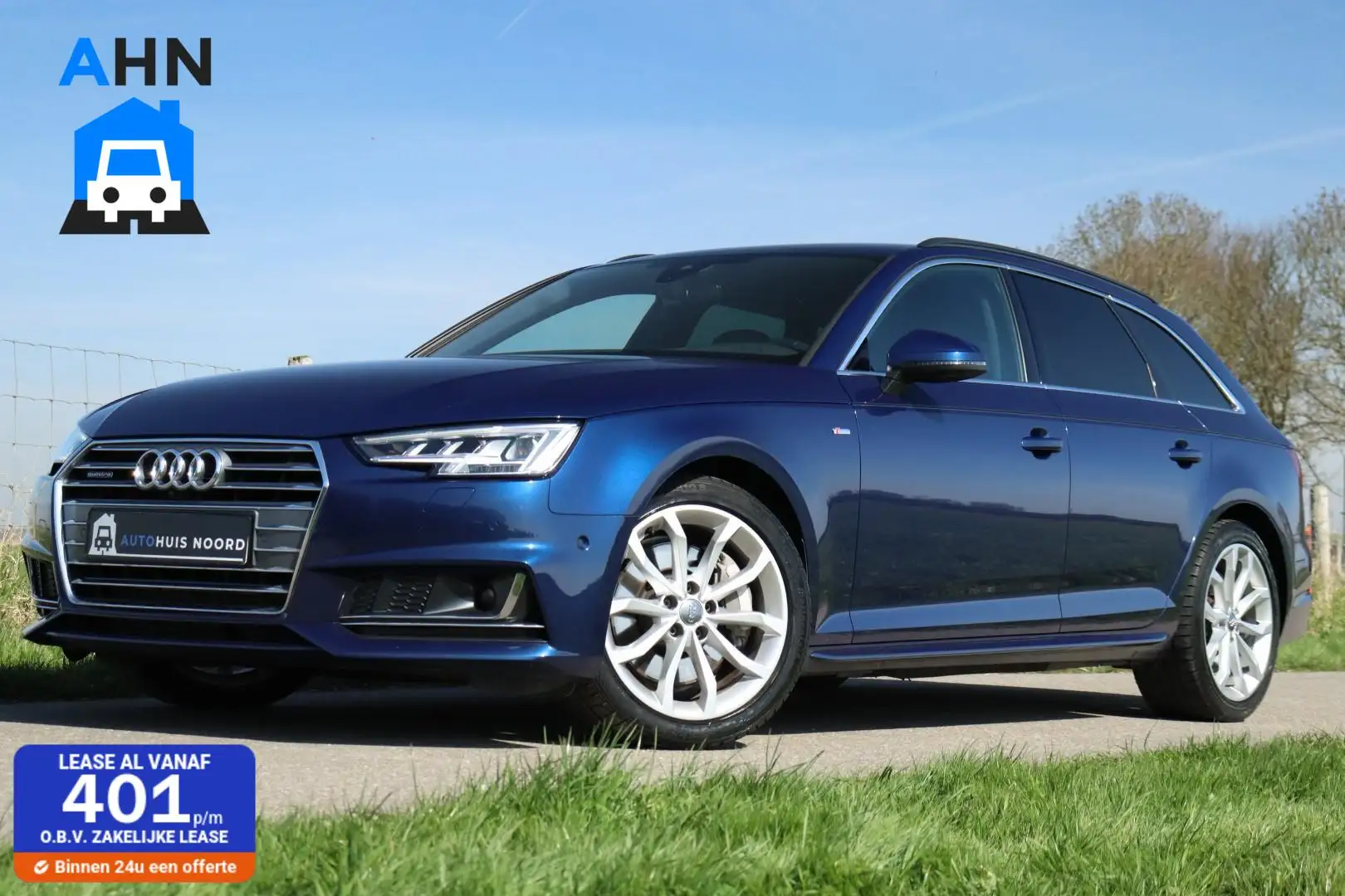 Audi A4 Avant 2.0 TFSI Quattro / 252PK / 3x S-Line / Luxe Blau - 1