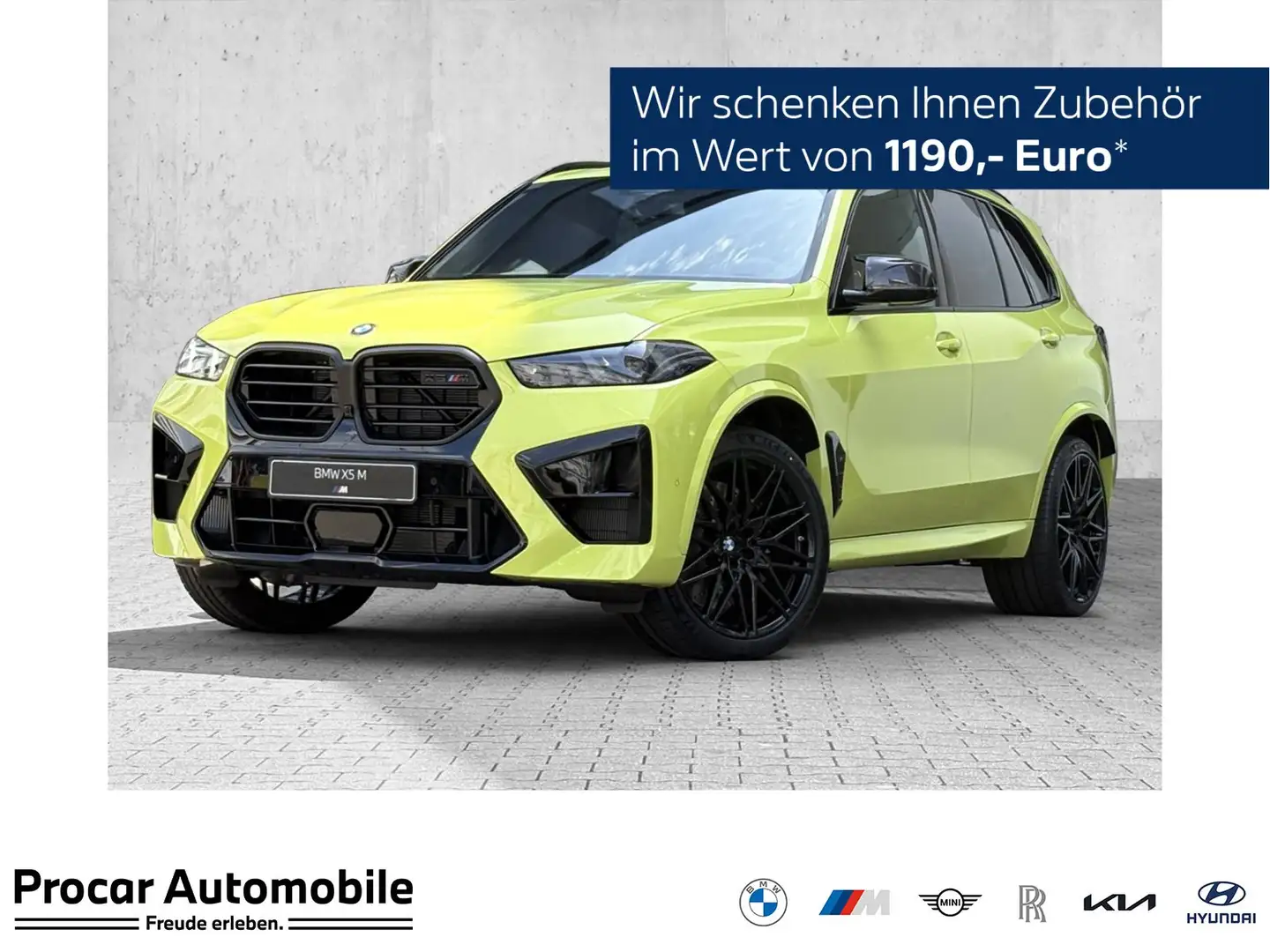 BMW X5 M Competition  SKY AHK DA PROF. PA PROF. B&W Jaune - 1