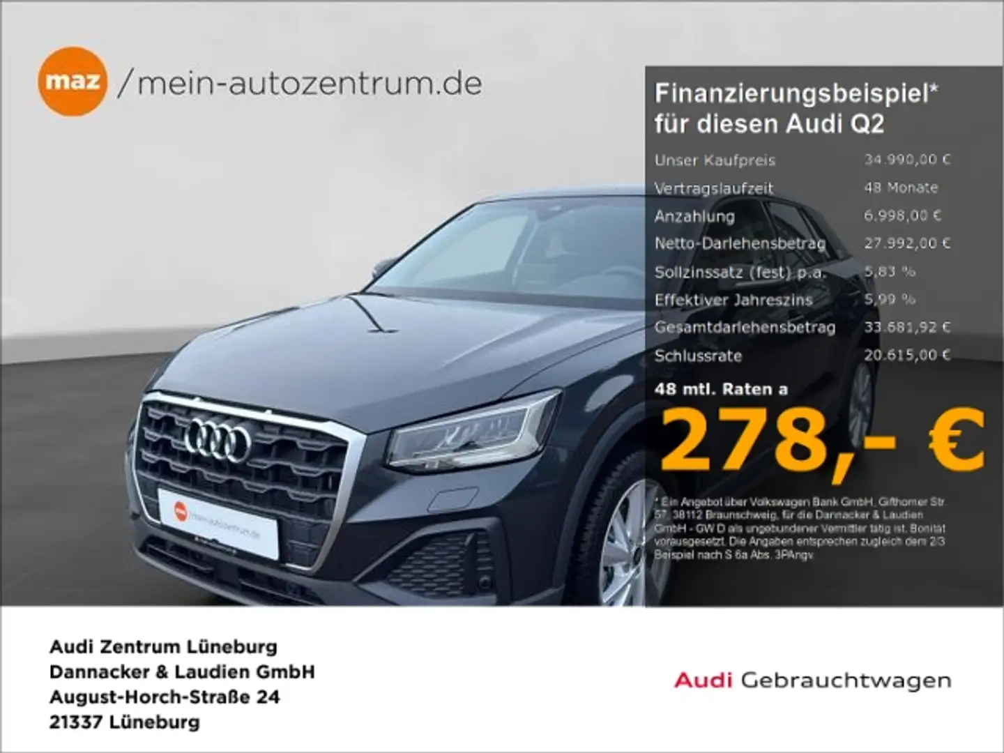 Audi Q2 35 TFSI 110(150) kW(PS) S tronic Navi Grau - 1