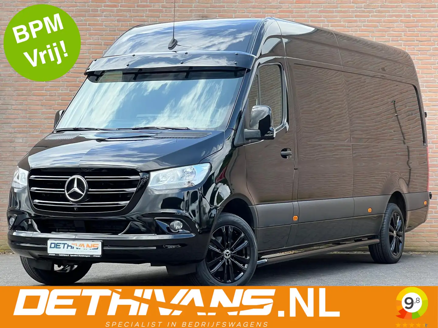 Mercedes-Benz Sprinter 316CDI 164PK L3H2 7G-Tronic / M-Bux / Euro6 Zwart - 1
