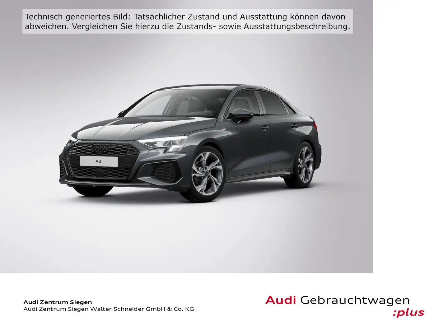 Audi A3 30 TDI S line LED Navi AHK Optik sc Grau - 1