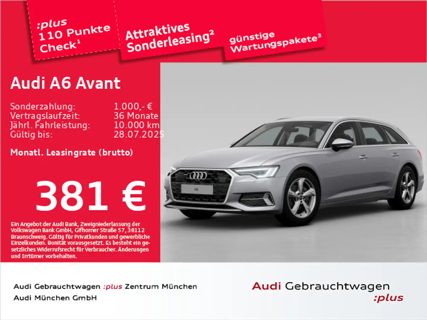 Audi A6 40 TDI qu. S tronic advanced ACC/AHK/Vi Silber - 1