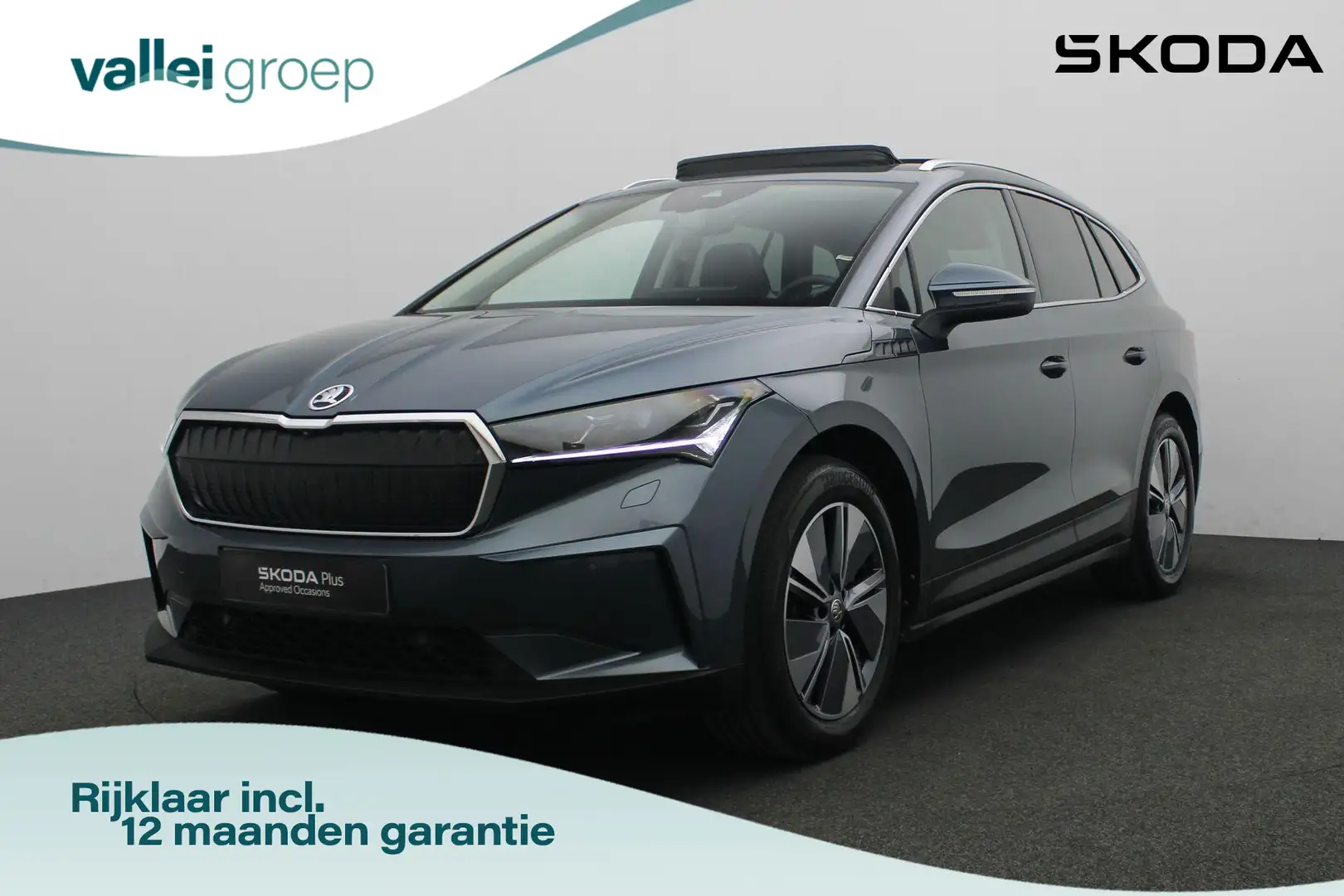 Skoda Enyaq iV 80 204 pk | Warmtepomp | Panoramadak | Matrix L Grijs - 1