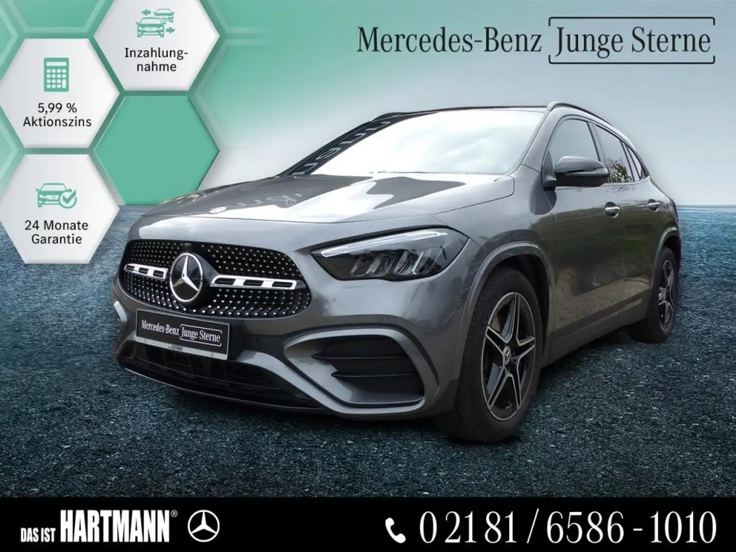 Mercedes-Benz GLA 200 AMG PREMIUM+PANO+NIGHT+WINTER+19''+R.KAM Gris - 1