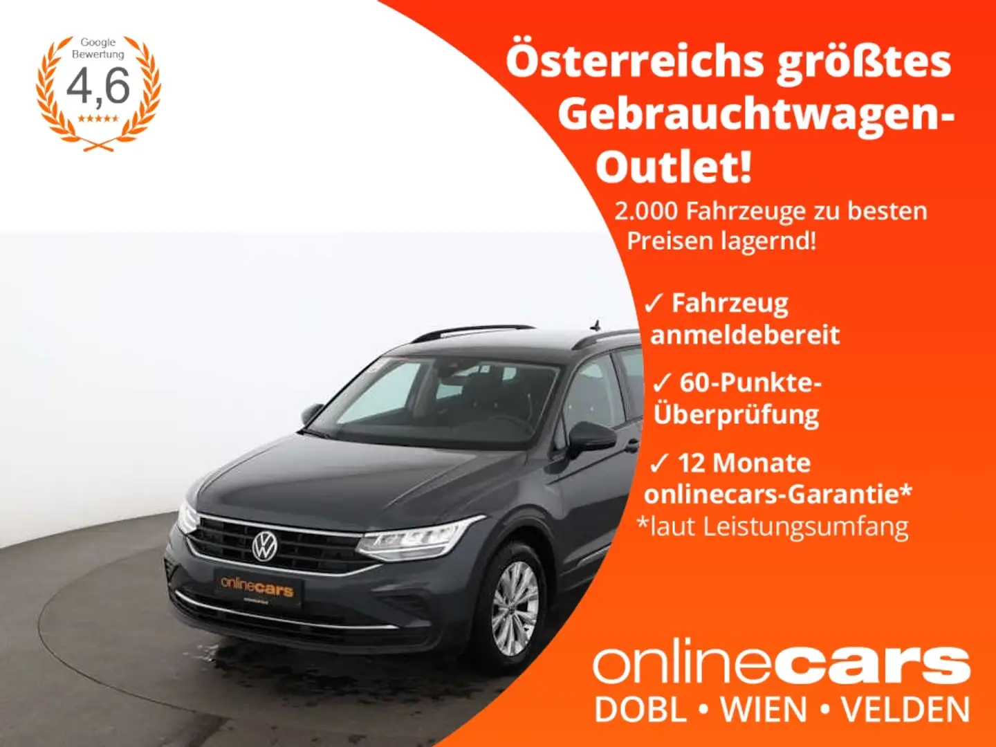 Volkswagen Tiguan 1.5 TSI Life Aut LED RADAR NAVI R-KAMERA Grau - 1