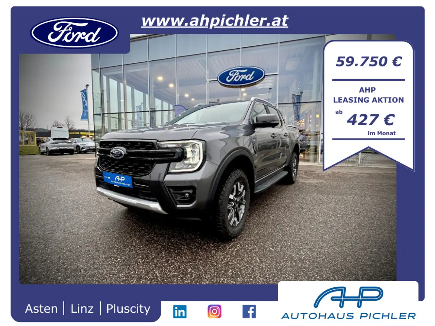 Ford Ranger Ranger Doppelkabine Wildtrak e-4WD 2.3 EcoBoost... Grau - 1