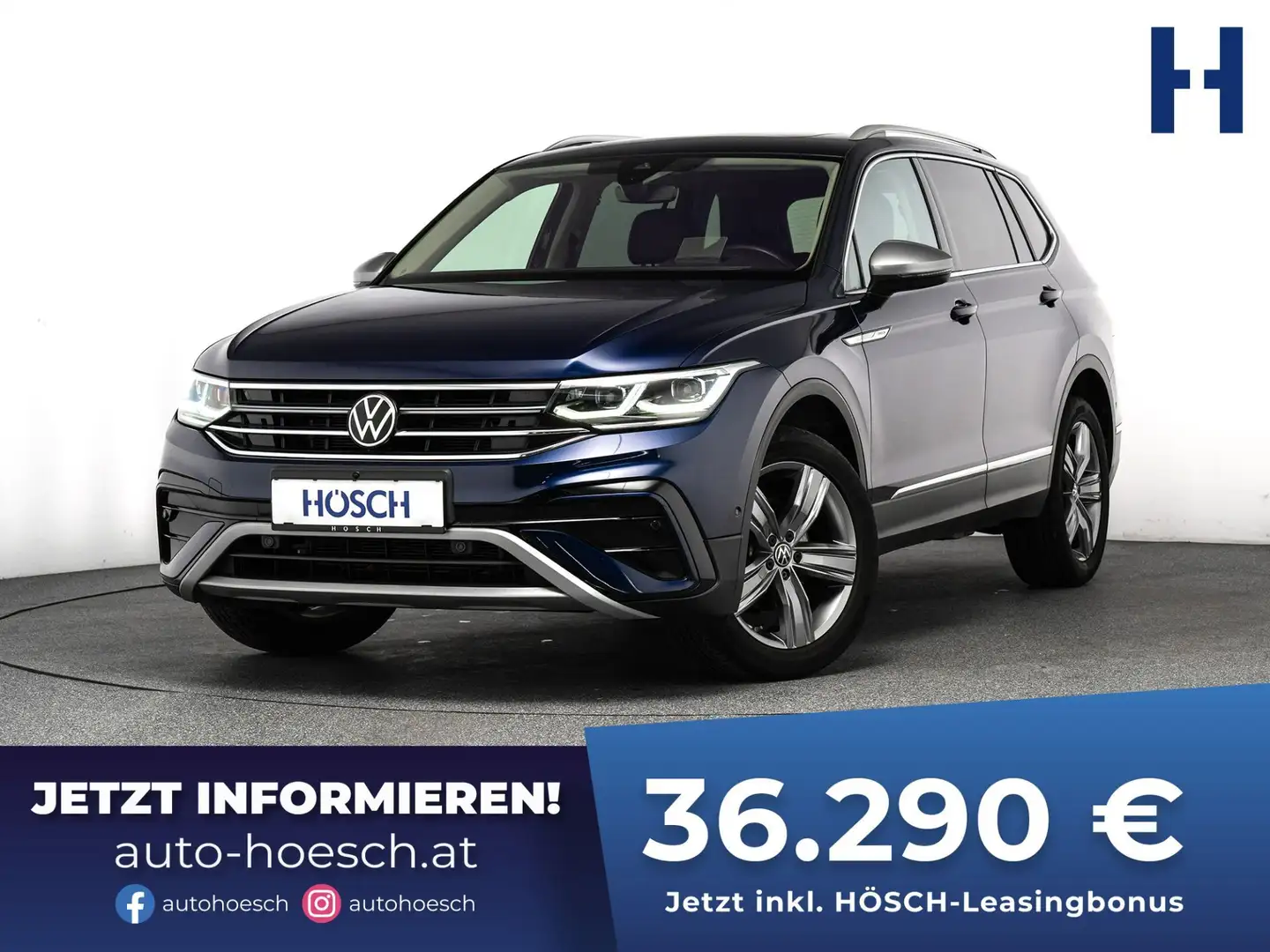 Volkswagen Tiguan Allspace TDI 4M Elegance HEAD-UP LEDER PANO 360° ASSIST+++ Blau - 1