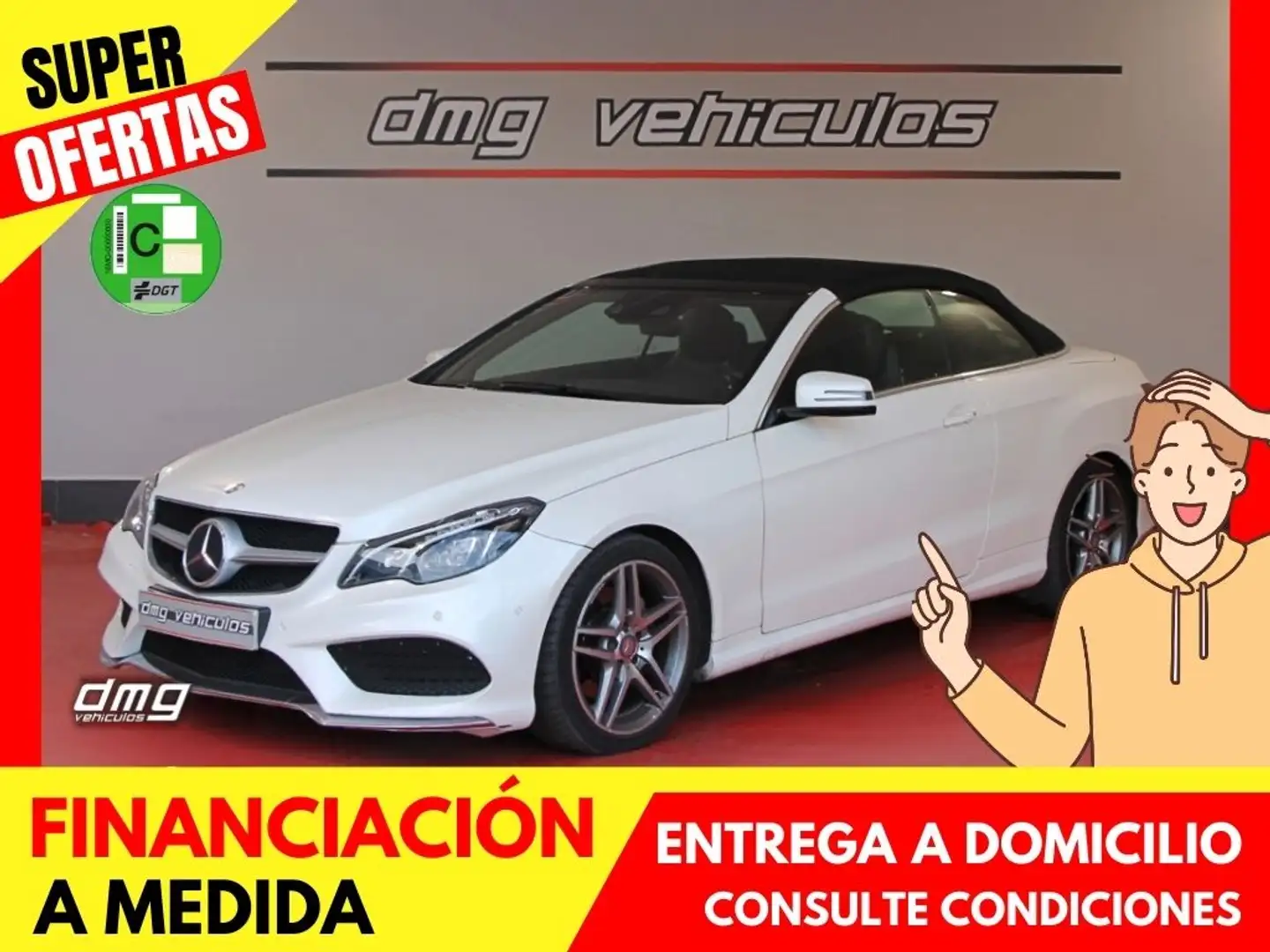 Mercedes-Benz E 200 Cabrio 7G Plus Blanc - 1
