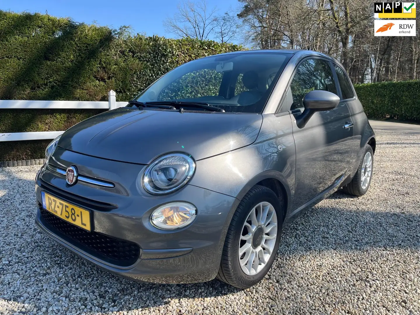 Fiat 500 0.9 TwinAir Turbo Popstar Gris - 1