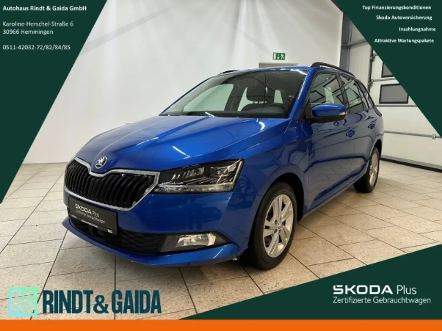 Skoda Fabia Combi 1.0 TSI Style Freisprech PDC Klimaautom Blau - 1
