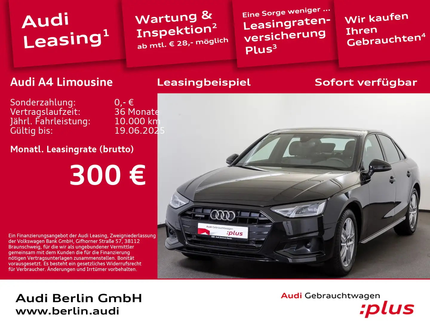 Audi A4 Advanced 40 TFSI qu. S tr. RFK NAVI Schwarz - 1