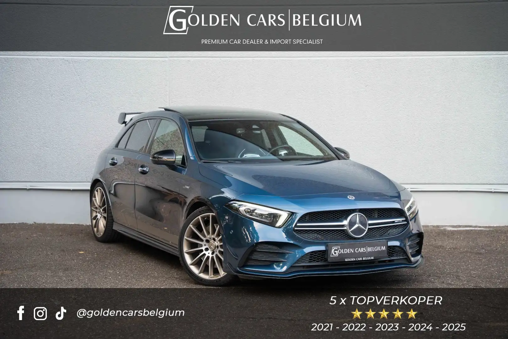 Mercedes-Benz A 35 AMG 4M "Edition 1" LED/PANO/BURMERSTER/KUIPZ/AMBIENT Bleu - 1