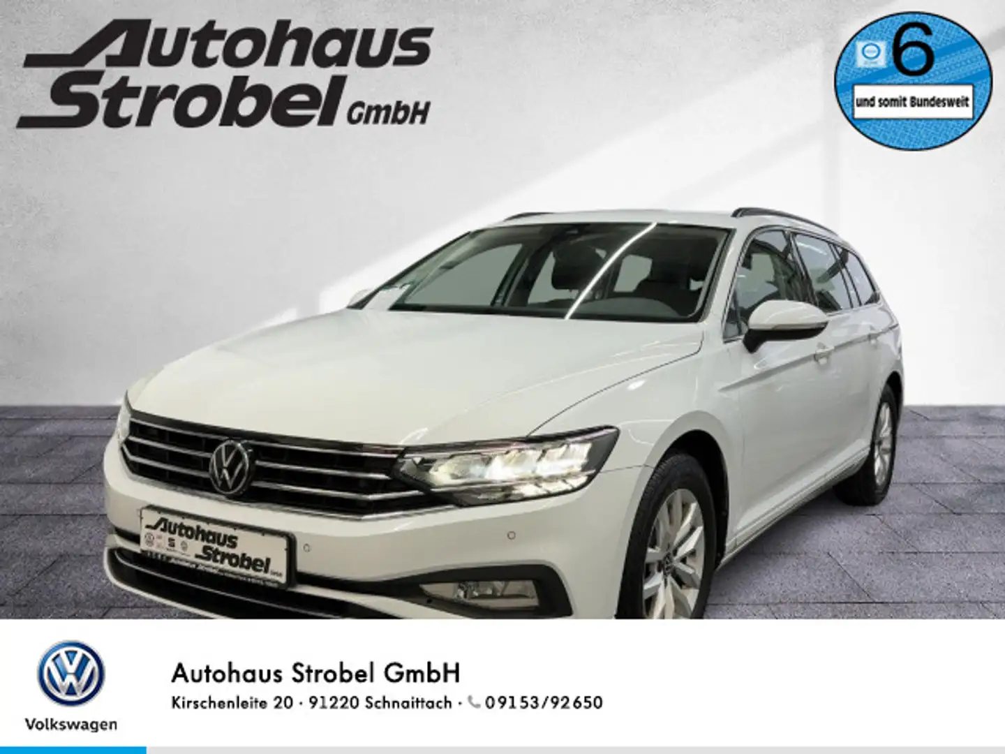 Volkswagen Passat Variant 2.0 TDI DSG Business AHK ACC Navi Weiß - 1