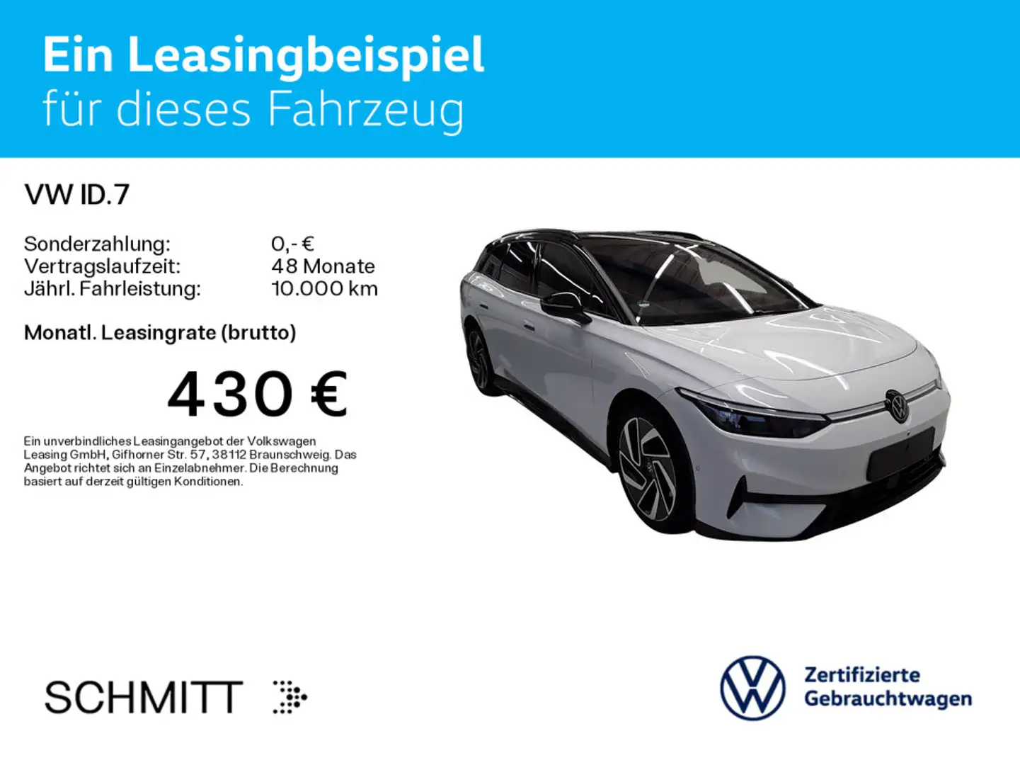 Volkswagen ID.7 Tourer Pro*BLACK-STYLE*WÄRMEPUMPE*AHK*IQ.LI Blanc - 2