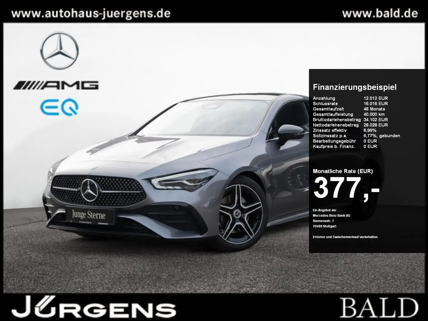 Mercedes-Benz CLA 220 d Coupé AMG-Sport/LED/Cam/Pano/AHK/Night Сірий - 1