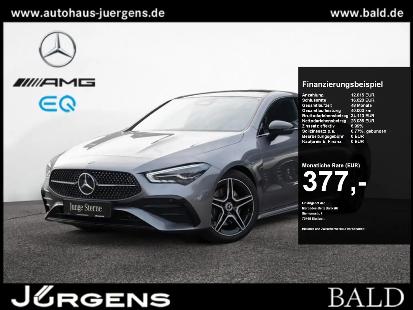 Mercedes-Benz CLA 220 d Coupé AMG-Sport/LED/Cam/Pano/AHK/Night Grigio - 1