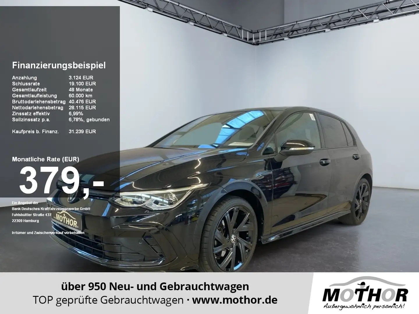 Volkswagen Golf VIII R-Line 1.5eTSI DSG Panorama Kamera ACC Schwarz - 1