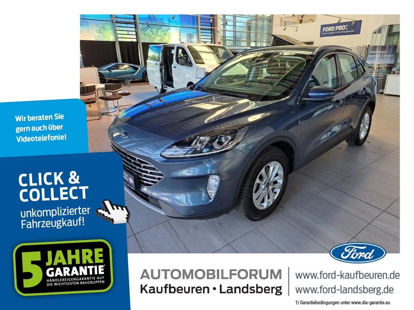Ford Kuga 1.5 EcoBoost Titanium Navi KlimaA SHZ Blau - 1