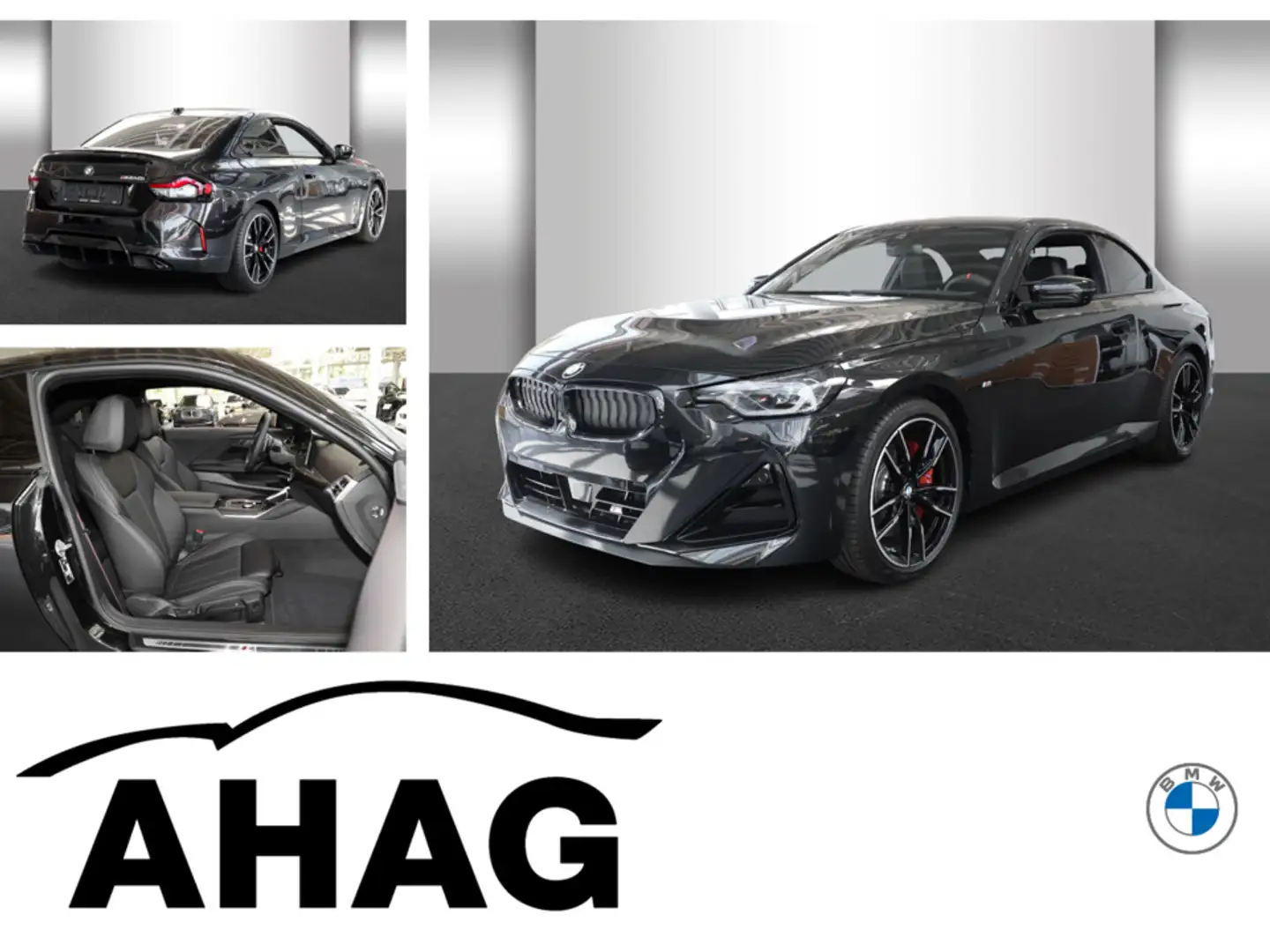 BMW 240 M240i xDrive Coupe 360* AHK ACC HeadUp Noir - 1