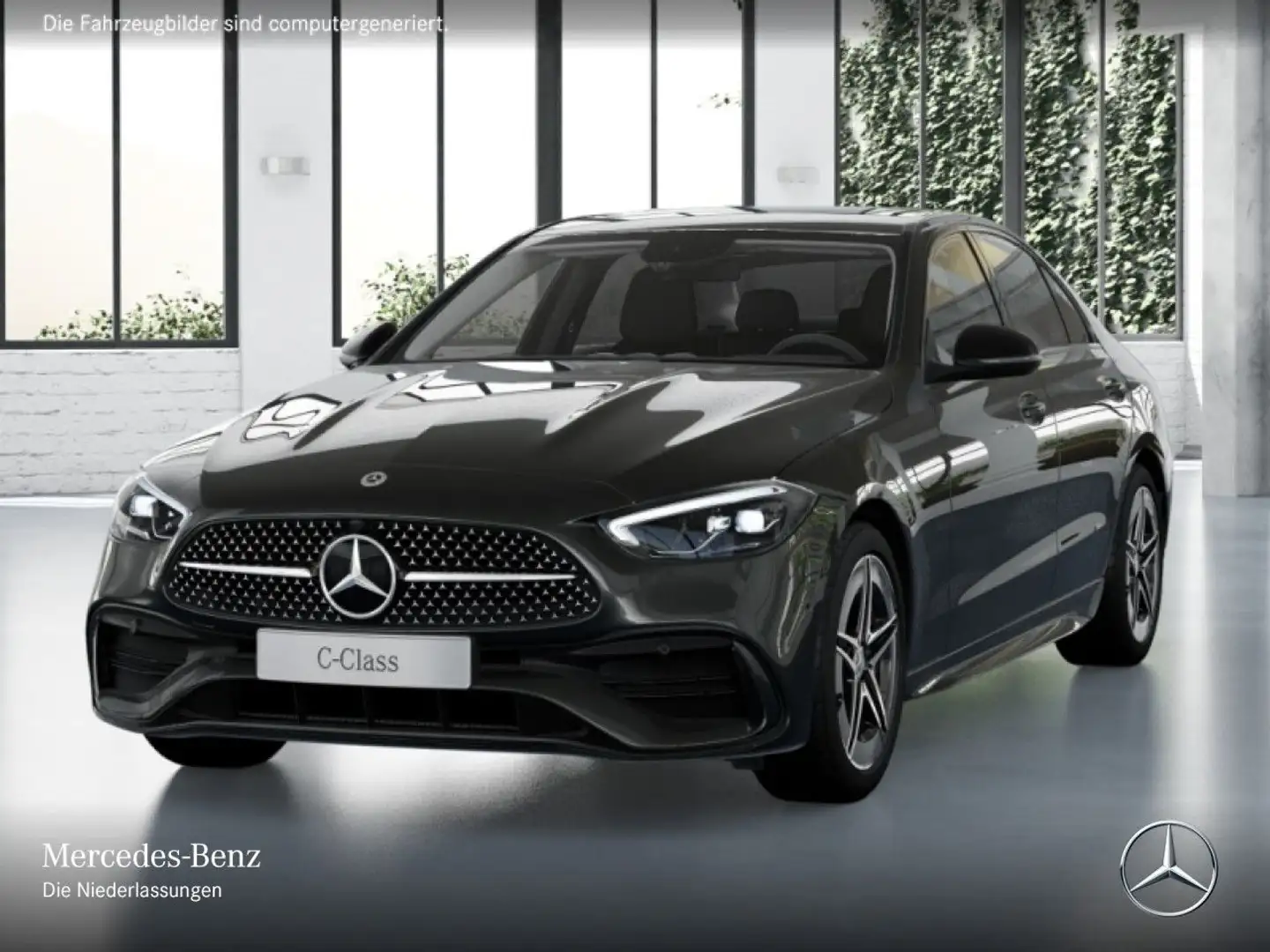 Mercedes-Benz C 200 AMG+NIGHT+AHK+LED+KAMERA+TOTW+KEYLESS+9G Grau - 2
