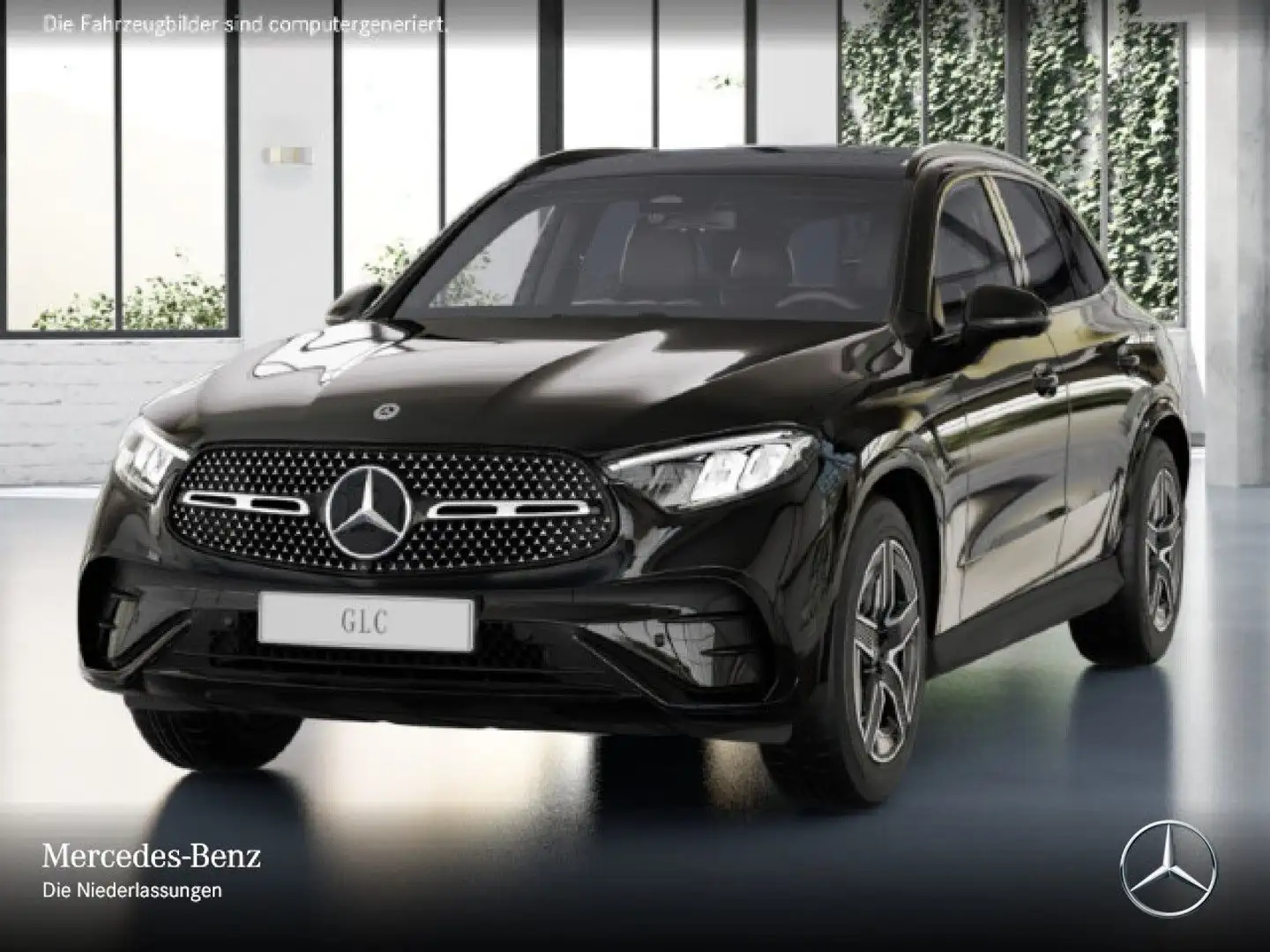 Mercedes-Benz GLC 200 4M AMG+NIGHT+PANO+360+AHK+LED+TOTW+KEYLESS Noir - 2
