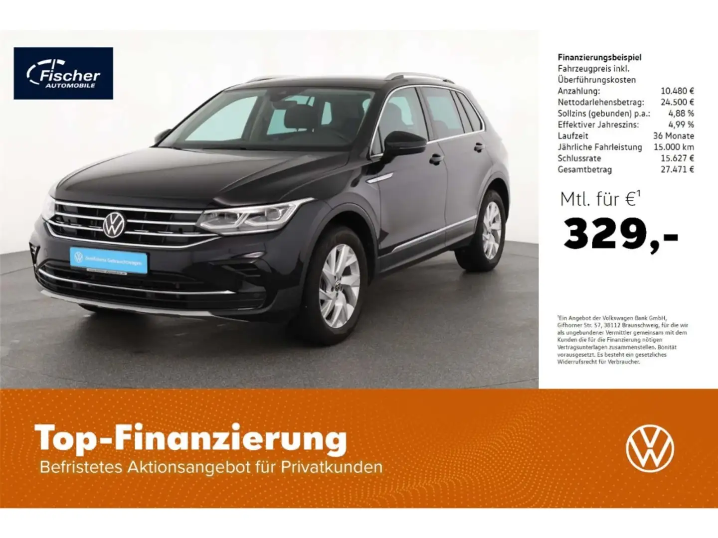 Volkswagen Tiguan 2.0 TDI 4Motion Elegance Schwarz - 1