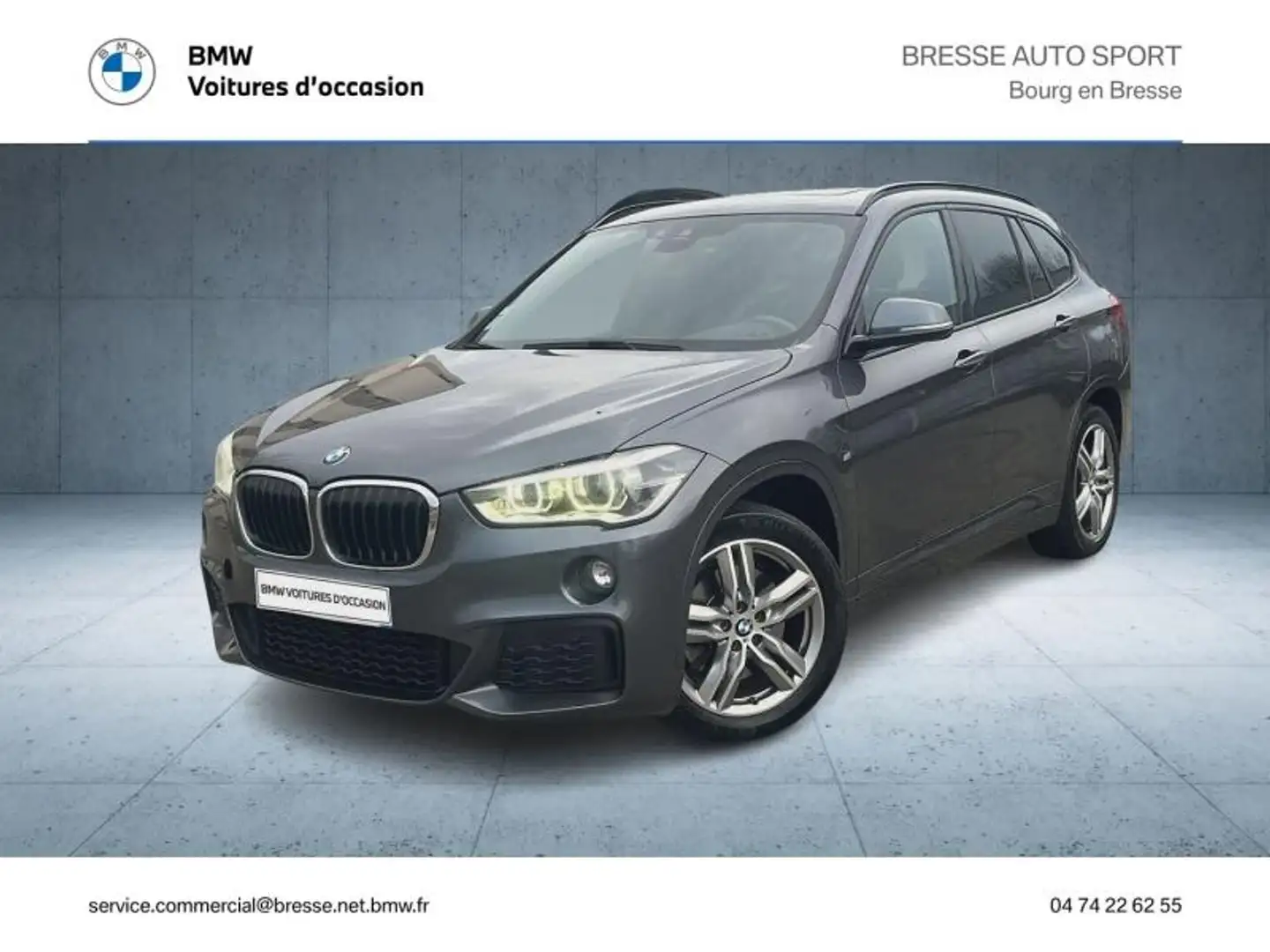 BMW X1 xDrive20dA 190ch M Sport Grijs - 1